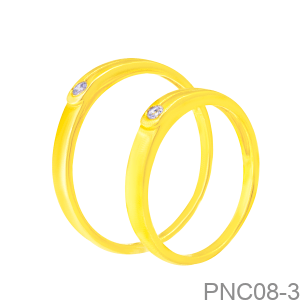Nhẫn Cưới Vàng Vàng 18K - PNC08-3