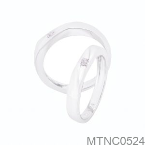 Nhẫn Cưới Vàng Trắng 18K(750) - MTNC0524