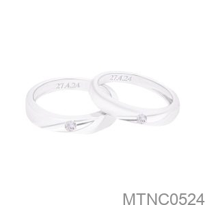 Nhẫn Cưới Vàng Trắng 18K(750) - MTNC0524