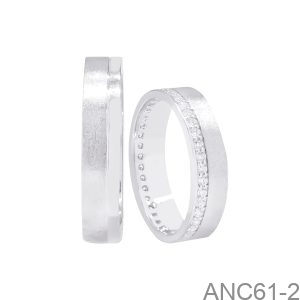 Nhẫn Cưới Vàng Trắng 10K(417) - ANC61-2