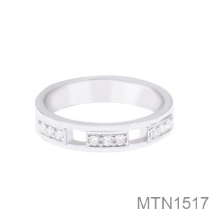 Nhẫn Nam Vàng Trắng 18K - MTN1517