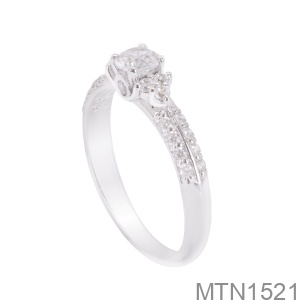 Nhẫn Cầu Hôn Vàng Trắng 18K - MTN1521