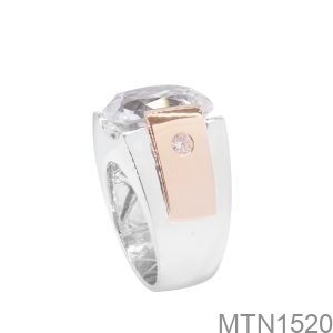 Nhẫn Nam Vàng Trắng 14K - MTN1520