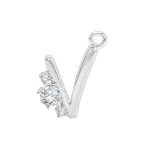 Mặt Dây Nữ Bạc Chữ V - SMTM0744