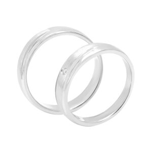 Nhẫn Cưới Vàng Trắng 610 - ANC39-1