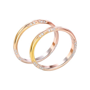 Nhẫn Cưới 3 Màu 10K - MTNC0536