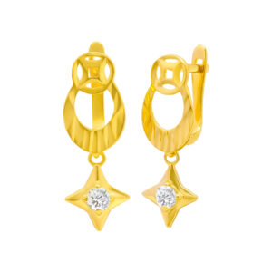 Bông Tai Nữ Vàng Vàng 610 - BTK283
