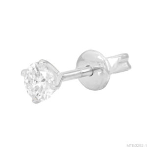 Bông Tai Nam Vàng Trắng 18K(750) - MTB0292-1