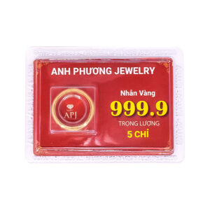 Nhẫn Trơn Ép Vỉ APJ Vàng 24K 5 Chỉ - EV05