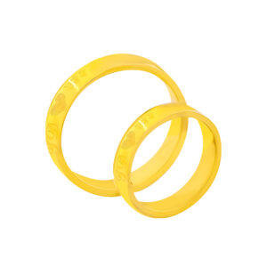 Nhẫn Cưới Vân Tay Vàng Vàng 18K - MTNC0541