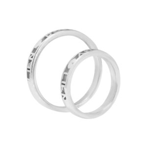 Nhẫn Cưới Vàng Trắng 18K - MTNC0446