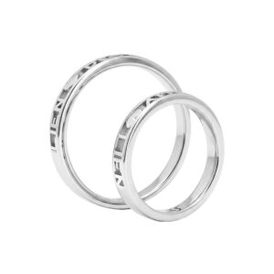 Nhẫn Cưới Vàng Trắng 18K - MTNC0446
