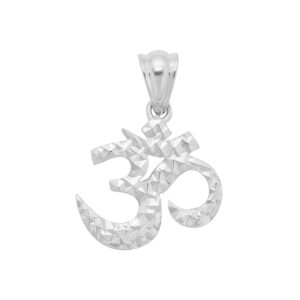 Mặt Dây Chữ OM Vàng Trắng 18K - MTM0764