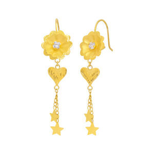 Bông Tai Cưới Vàng Vàng 24K - BTH904