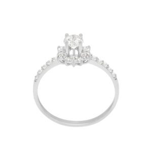 Nhẫn Cầu Hôn Vàng Trắng 10K - MTN1589