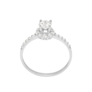 Nhẫn Cầu Hôn Vàng Trắng 10K - MTN1595