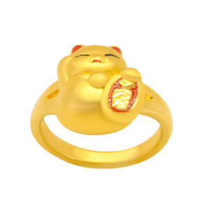 Nhẫn Mèo Thần Tài Vàng 999.9 - MTN1602