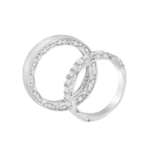 Nhẫn Cưới Kim Cương CVD Vàng Trắng 10K - MTNC0547