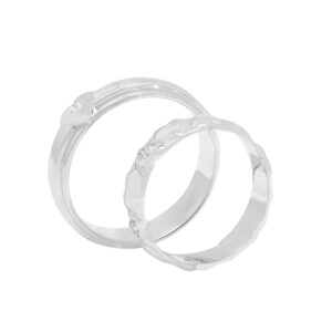 Nhẫn Cưới Kim Cương CVD Vàng Trắng 10K - MTNC0550