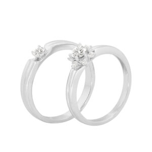 Nhẫn Cưới Vàng Trắng 10K - MTNC0557