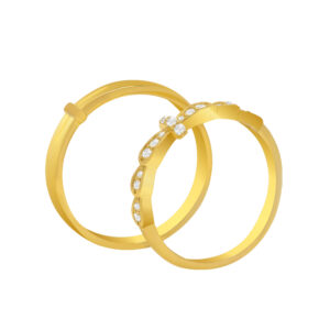 Nhẫn Cưới Kim Cương CVD Vàng Vàng 18K - MTNC0560