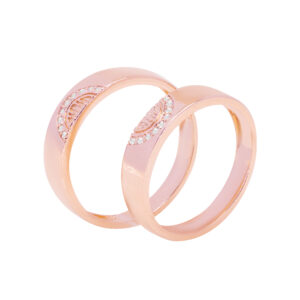 Nhẫn Cưới Vàng Hồng 18K - MTNC0561