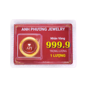 Nhẫn Trơn Ép Vỉ APJ Vàng 24K 1 Lượng - EV10