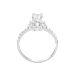 Nhẫn Cầu Hôn Kim Cương CVD Vàng Trắng 10K - MTN1597