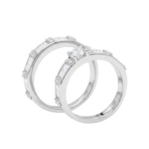 Nhẫn Cưới Kim Cương CVD Vàng Trắng 10K - MTNC0549