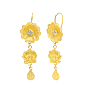 Bông Tai Cưới Vàng Vàng 24K - BTH896