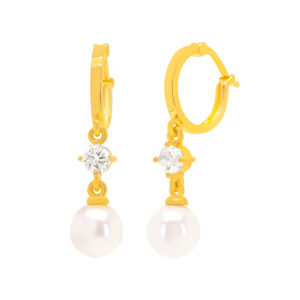 Bông Tai Nữ Vàng Trắng 18K - MTB0378