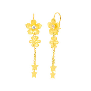 Bông Tai Cưới Vàng Vàng 24K - BTH915