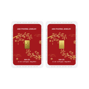 Vàng Kim Lộc Bộ 2 Vàng 0.1 Chỉ Mẫu Mã Đáo Thành Công Và Mẫu Chữ Lộc - KL0102