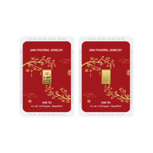 Vàng Kim Tài Bộ 2 Vàng 0.1 Chỉ Mẫu Thần Tài Đến Và Mẫu Chữ Tài - KT0102
