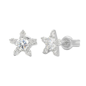 Bông Tai Nữ Vàng Trắng 10K - BTP18