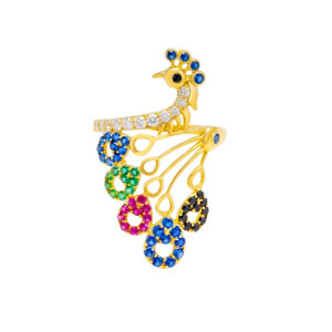 Nhẫn Nữ Hình Con Công Vàng 18K - N3.0838