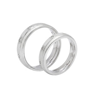 Nhẫn Cưới Vàng Trắng 10K - MTNC0579