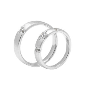 Nhẫn Cưới Vàng Trắng 10K - MTNC0580