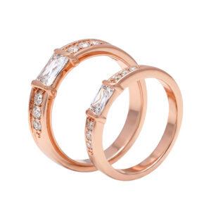Nhẫn Cưới Vàng Hồng 18K - MTNC0581