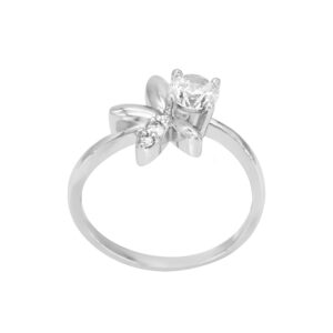 Nhẫn Nữ Vàng Trắng 10K Đính Đá CZ - MTNB0133