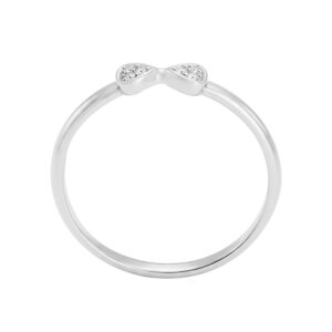 Nhẫn Nữ Hình Nơ Vàng Trắng 18K - N1.0035-1