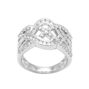 Nhẫn Kiểu Nữ Vàng Trắng 10K - N1004