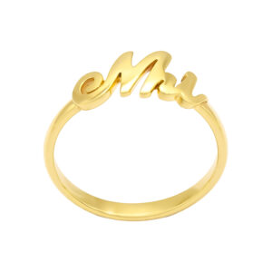 Nhẫn Nữ Chữ Nhi Vàng 18K - PNG02