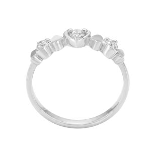 Nhẫn Nữ Trái Tim Vàng Trắng 10K Đính Đá CZ - PNG52